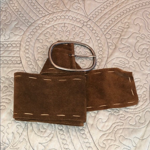 Leather suede belt - Picture 1 of 3